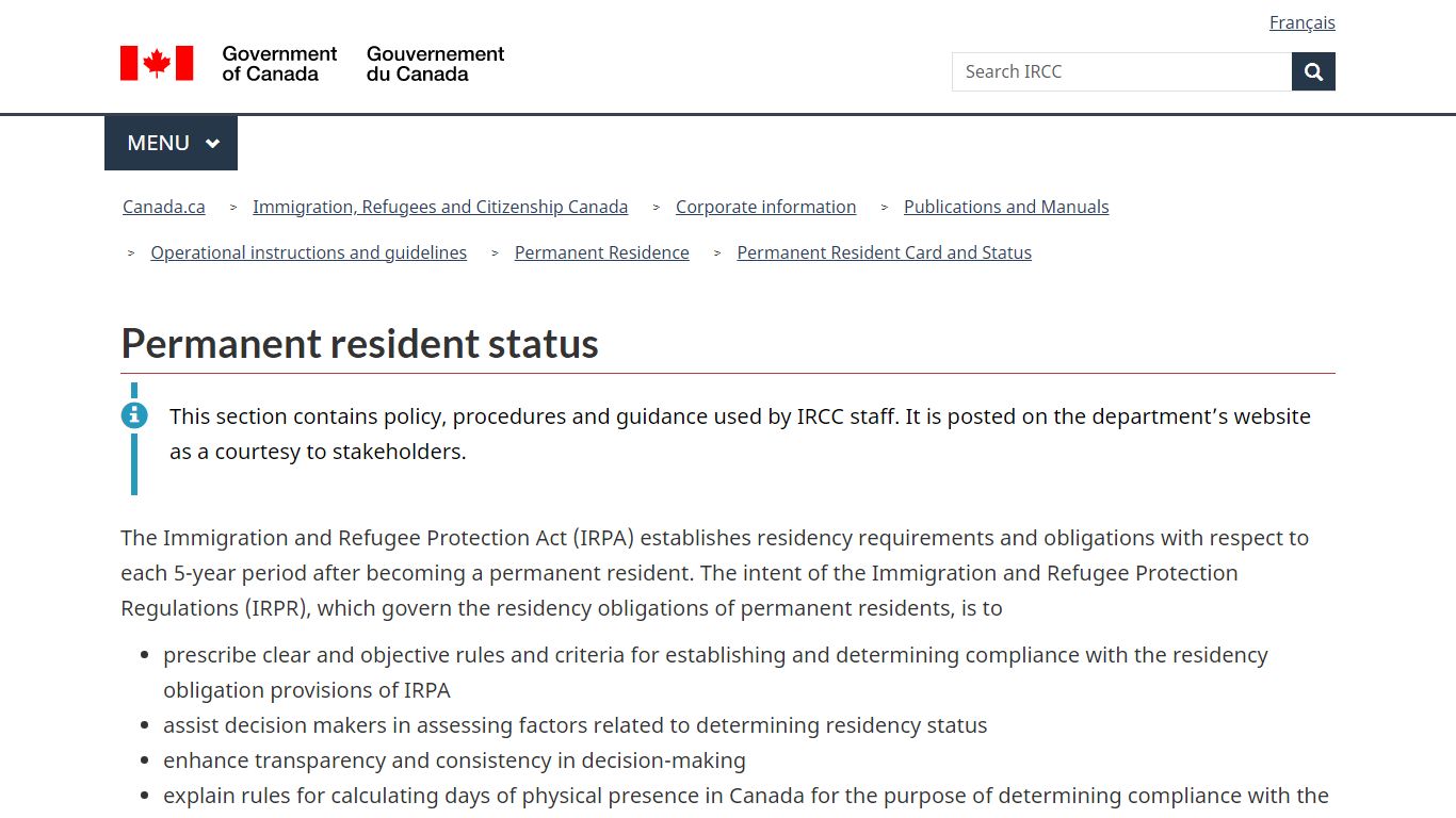 Permanent resident status - Canada.ca
